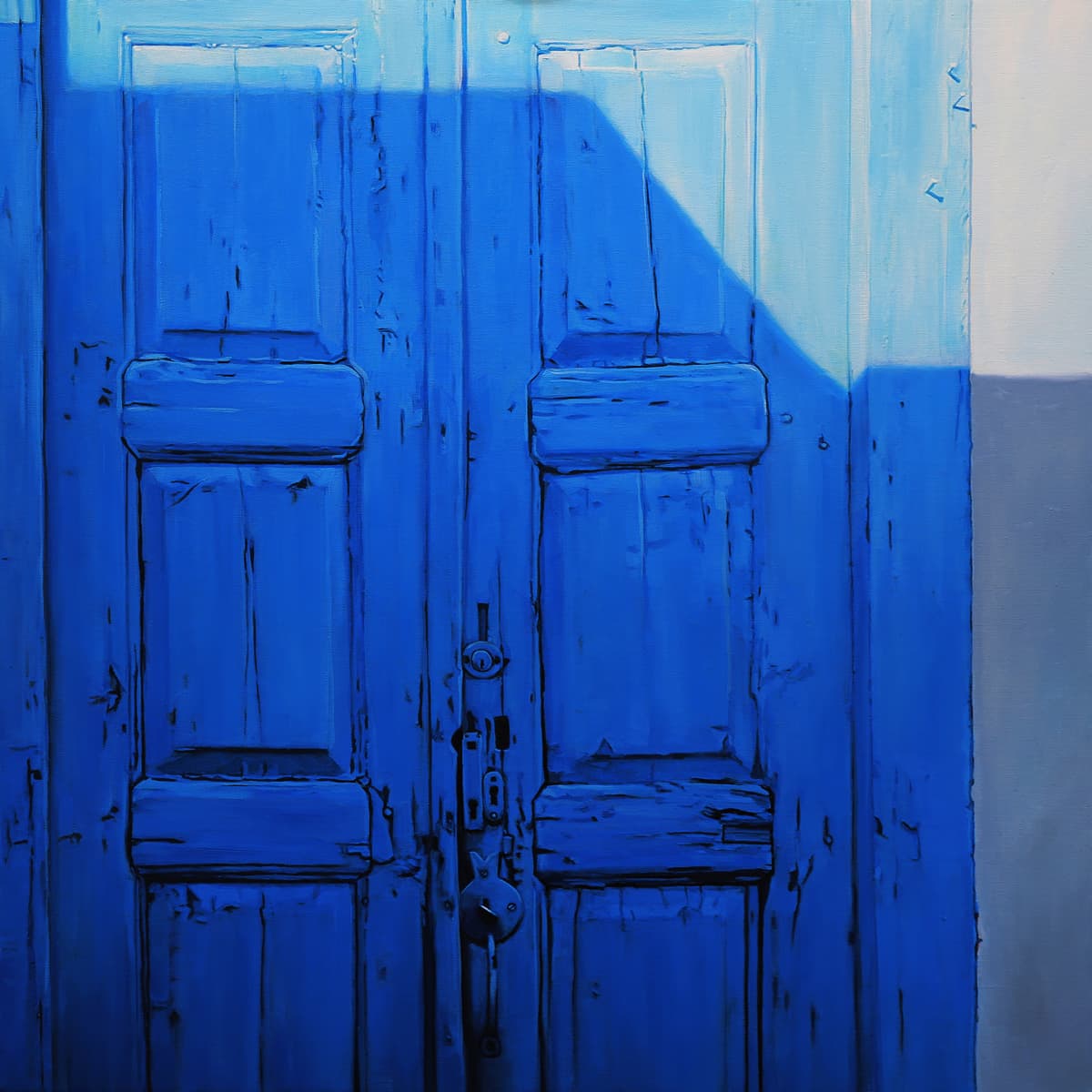 old blue door