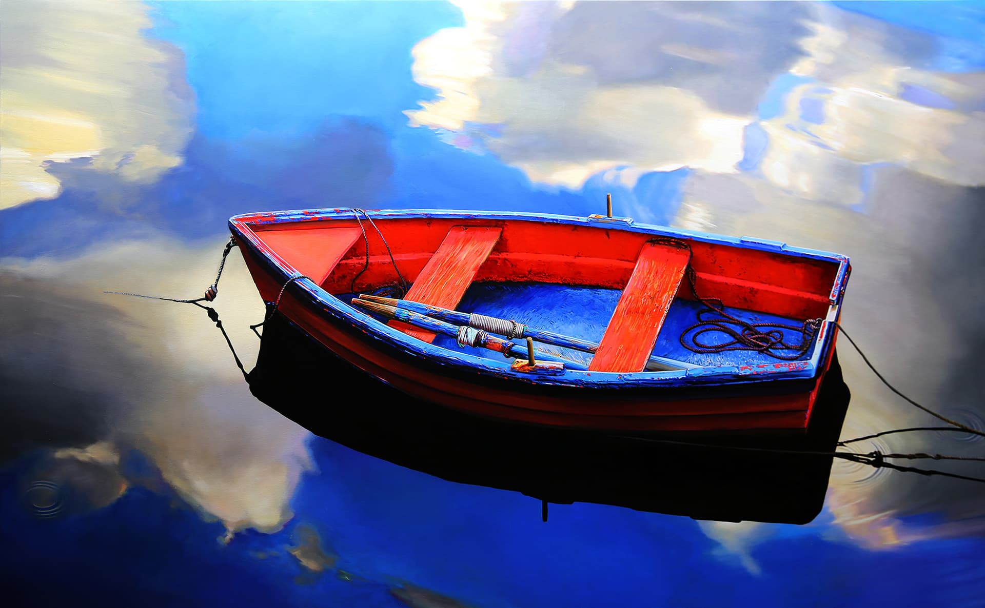the sky below