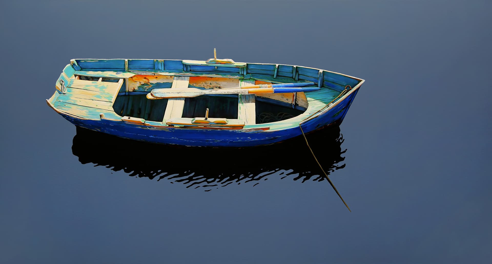 weathered skiff